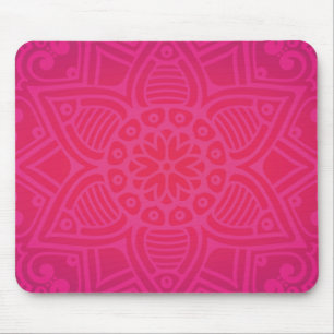 Mousepad Design feminino cor-de-rosa da flor de Boho