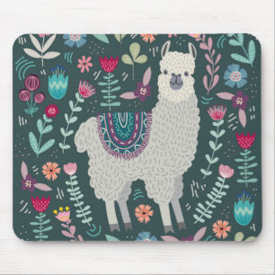Mousepad Design floral bonito do lama