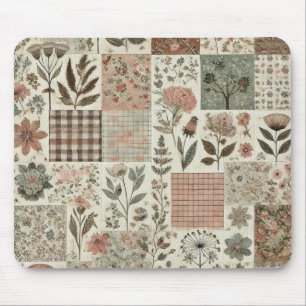Mousepad Design Floral com proteção de plástico cor-de-rosa