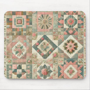 Mousepad Design Floral com proteção de plástico cor-de-rosa