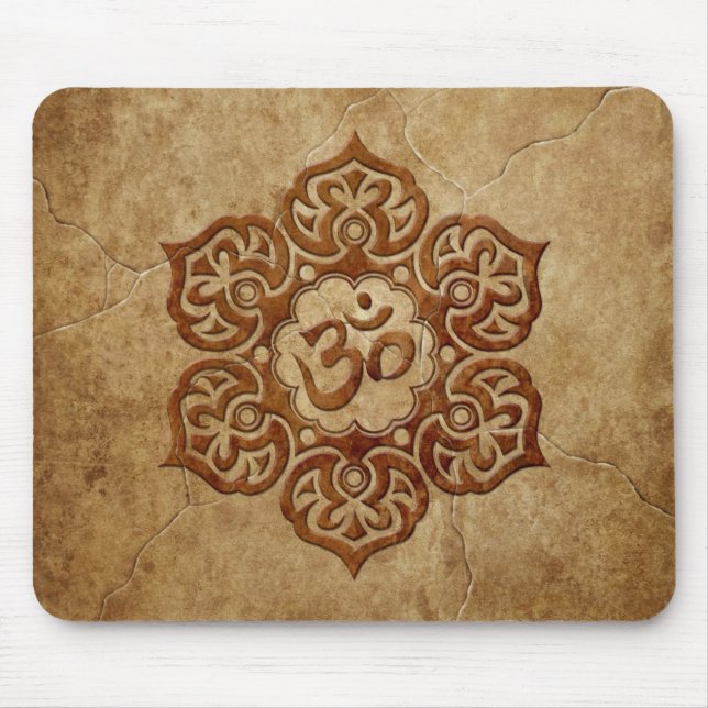 Mousepad Design floral de pedra de Aum (Frente)