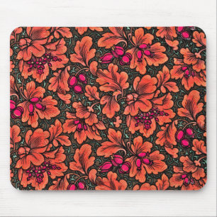 MOUSEPAD DESIGN FLORAL/SALMÃO, CORES DE BERY E VERDE