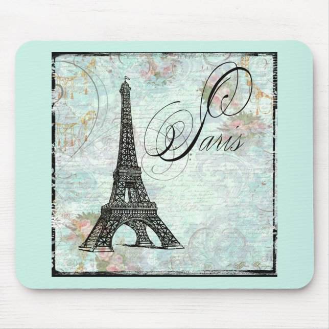 Mousepad Design francês de Paris La Tour Eiffel (Frente)
