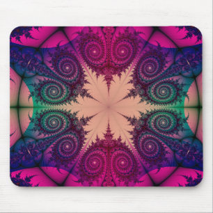 Mousepad Design frontal do caleidoscópio cor-de-rosa Abstr
