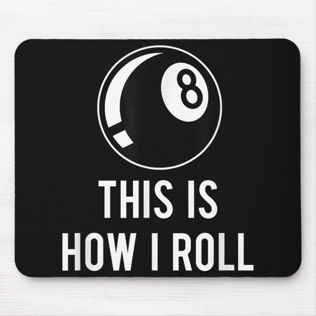 Mousepad Design Funny Billiards Para Jogadores De Piscina R (Frente)