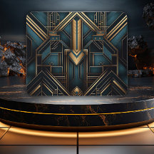 Design Geométrico de Glamour da Era de Ouro