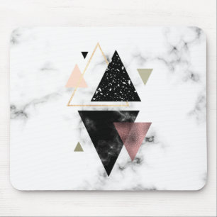 Mousepad Design geométrico de mármore do metal