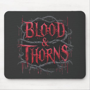 Mousepad Design Gótico de Sangue e Cornos - Escuro e Edgado