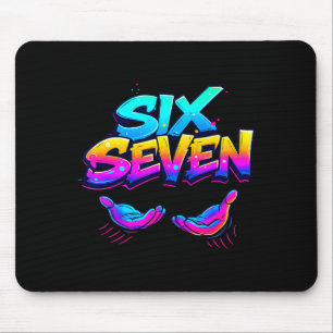 Mousepad Design Gráfico Divertido Seis Sete 67 6 7 Meme Mão