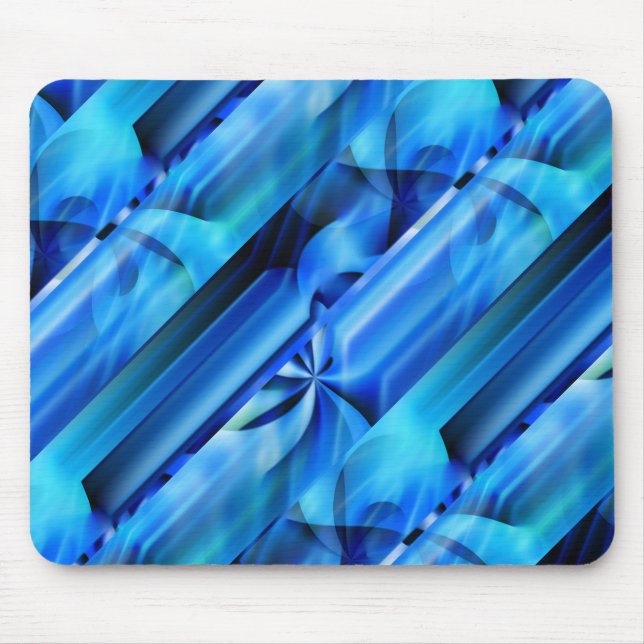 Mousepad Design gráfico sem costura - preto azul I (Frente)