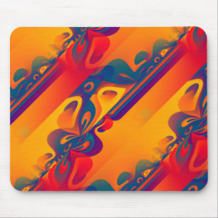 Mousepad Design gráfico sem emenda - vermelho amarelo mim
