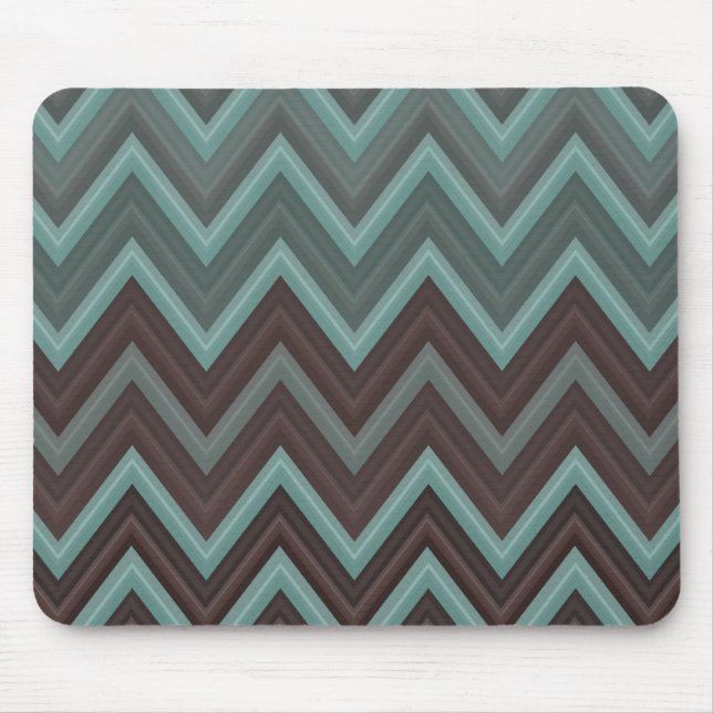 Mousepad Design inspirado Chevron bonito da cerceta - (Frente)