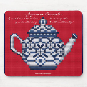 Mousepad Design JAPONÊS do estilo do ponto da cruz do POTE