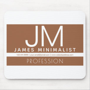 Mousepad Design Minimalista Profissional Moderno Marrom e
