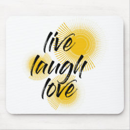 Mousepad Design moderno, alegre e moderno viva Rindo o Amor