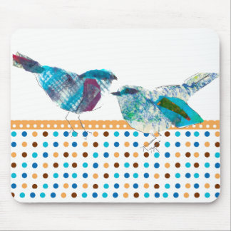 Mousepad Design moderno do pássaro azul retro bonito das