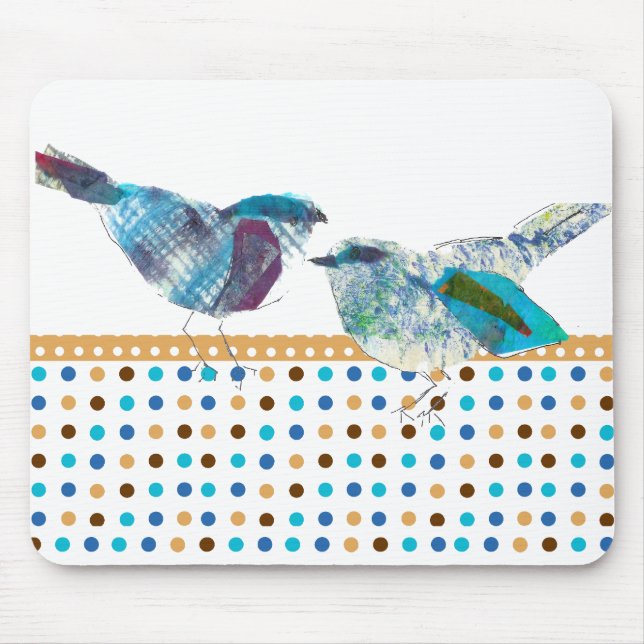 Mousepad Design moderno do pássaro azul retro bonito das (Frente)