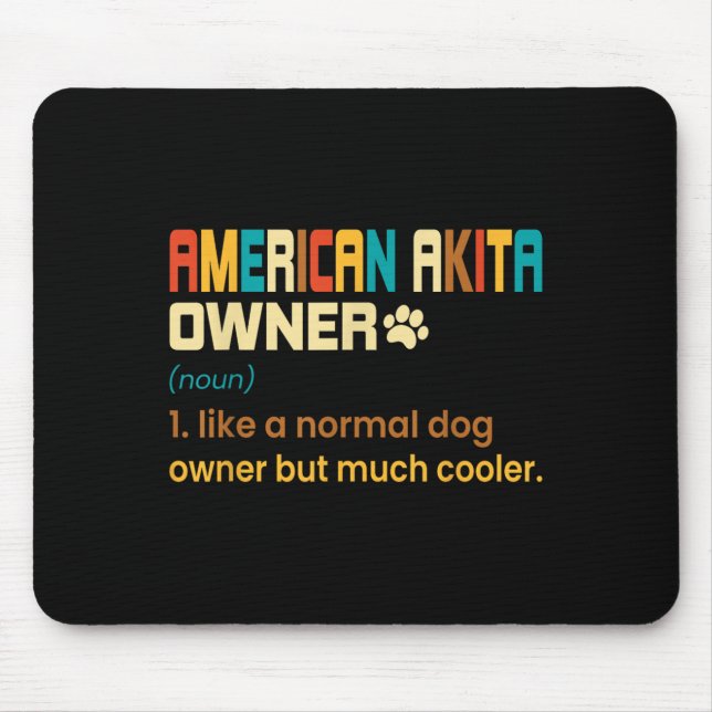 Mousepad Design para Amantes de Akita Americano - Presente  (Frente)