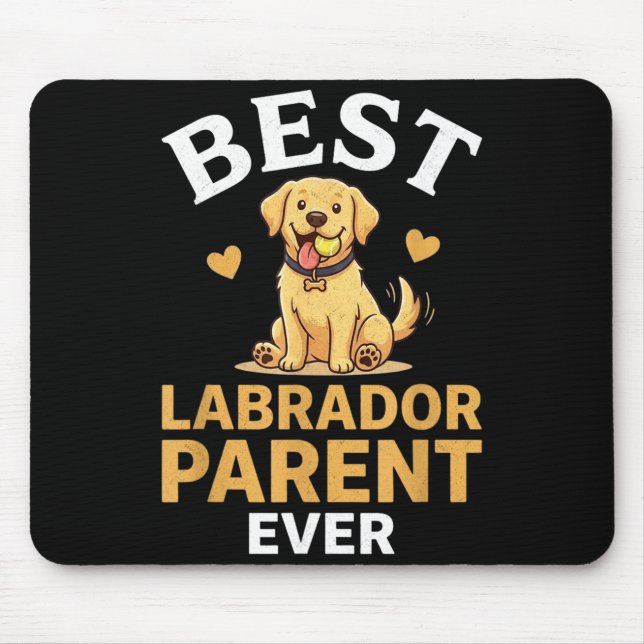 Mousepad design para dono de labrador amarelo retrô fofo (Frente)