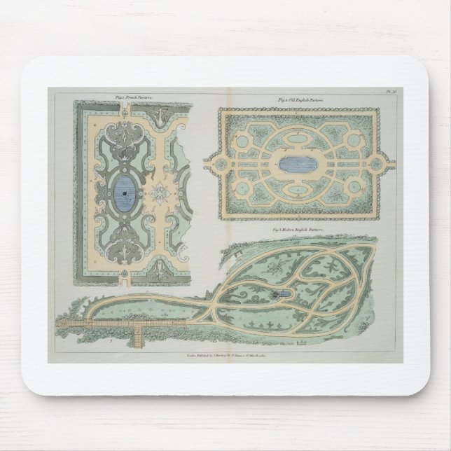 Mousepad Design para o francês, o inglês inglês e moderno (Frente)