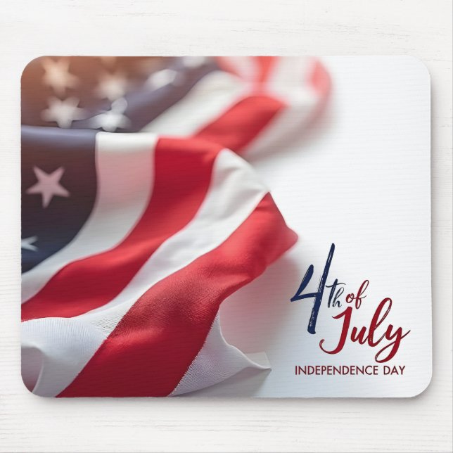 Mousepad Design Patriótico do Dia da Independência 4 de Jul (Frente)