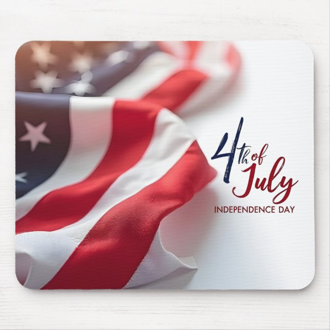 Mousepad Design Patriótico do Dia da Independência 4 de Jul (Frente)