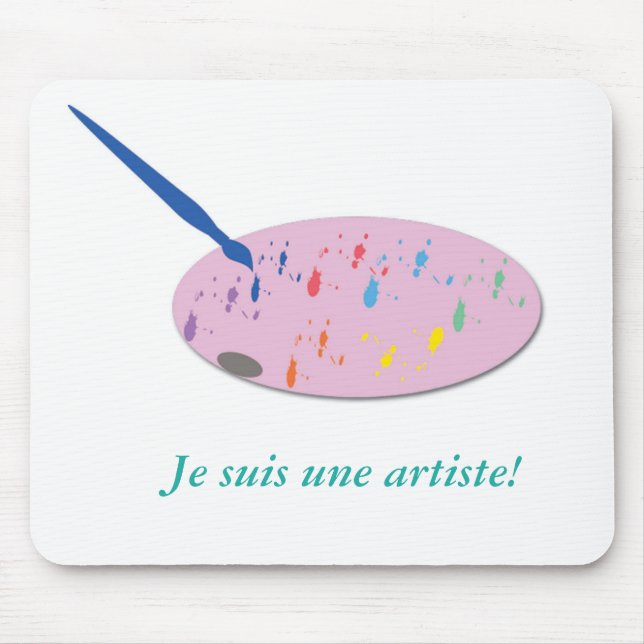 Mousepad Design Personalizado da Paleta de Artistas (Frente)