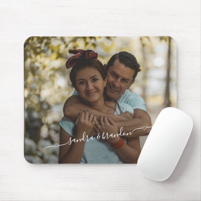 Mousepad Design Personalizar Fotografia E Nomes Personaliza (Com mouse)
