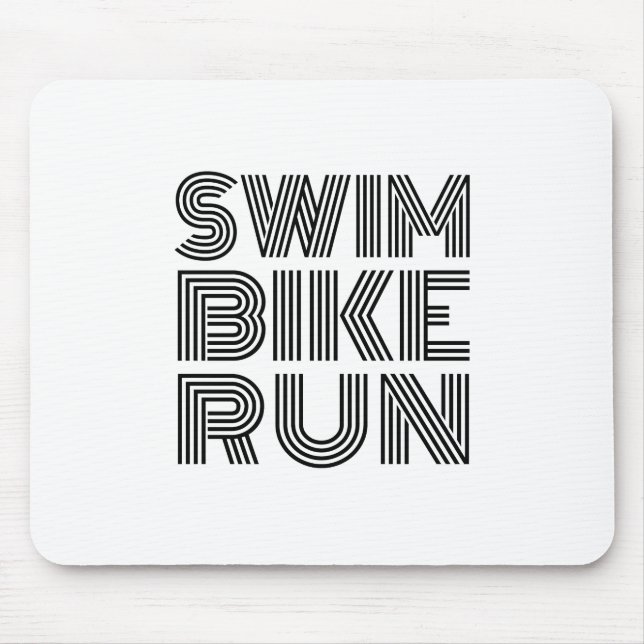 Mousepad Design preto do Triathlon (Frente)
