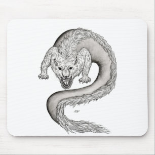 Mousepad Design preto e branco do Wolfdragon