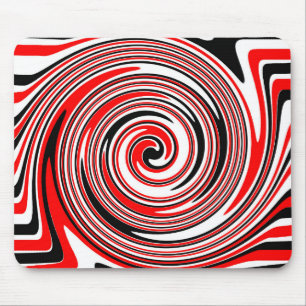 Mousepad design psíquico branco vermelho e preto