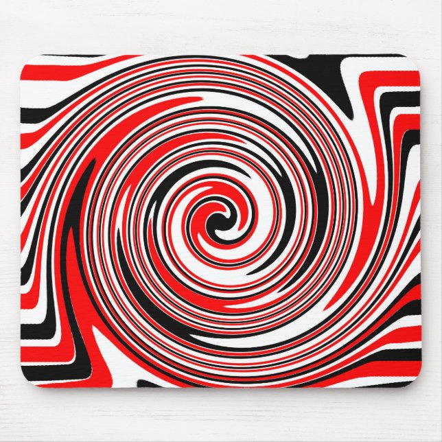 Mousepad Design psíquico branco-vermelho e preto (Frente)