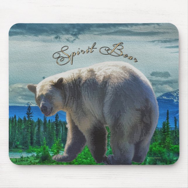 Mousepad Design Rare Kermode Bear (Spirit Bear) (Frente)