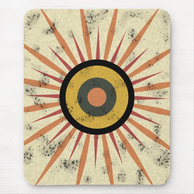 Mousepad Design Retro Boho Explosão Solar (Frente)