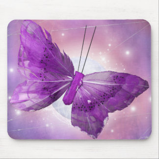 Mousepad Design roxo da lua da fantasia da borboleta