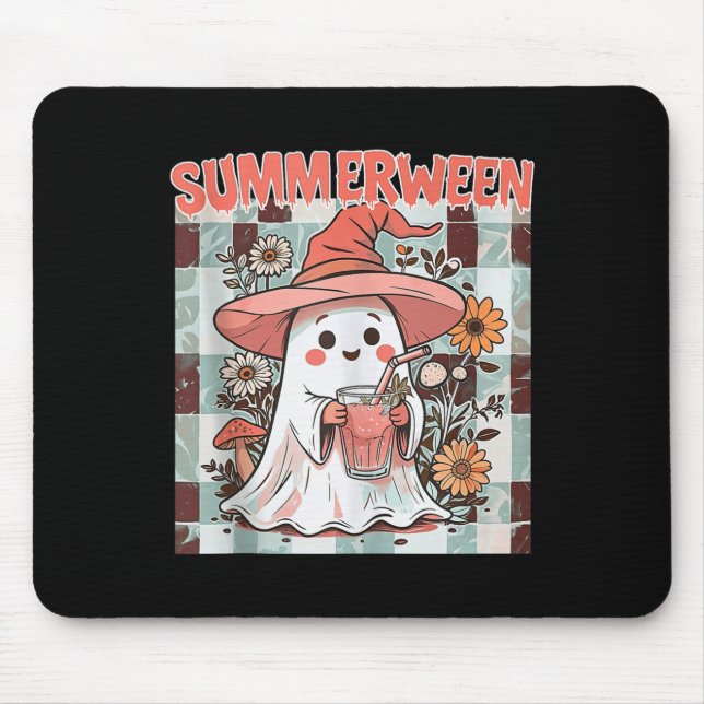 Mousepad Design Ta de queda do Dia de as Bruxas engraçado S (Frente)