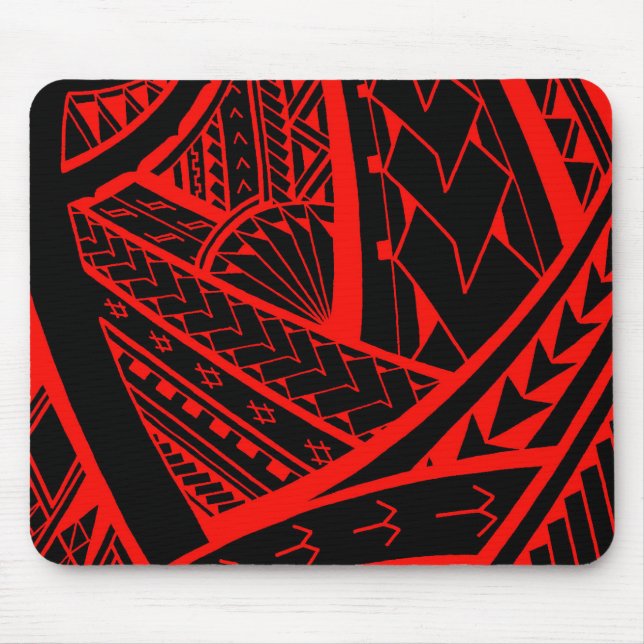 Mousepad Design tribal samoano do tatuagem com spearheads (Frente)