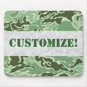 Mousepad Design verde feito sob encomenda da camuflagem do