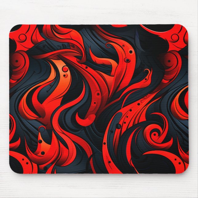 Mousepad Design vermelho e preto (Frente)