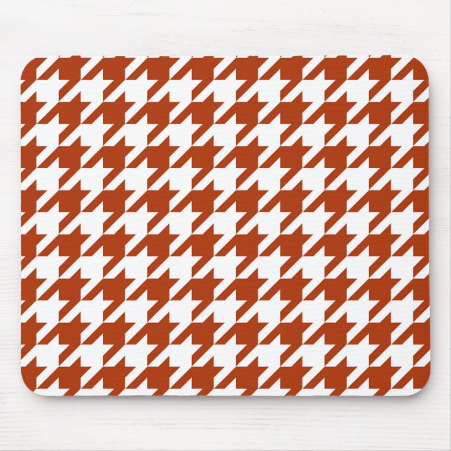 Mousepad Design Xadrez Vichy Xadrez Houndstooth Marrom Bran (Frente)