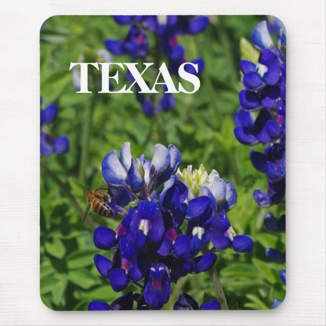 Mousepad Designer de Bluebonnets do Texas (Frente)
