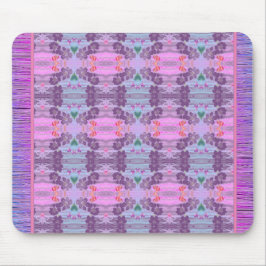 Mousepad Designer De Padrões Flores Rosa E Roxo