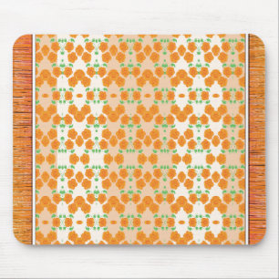 Mousepad Designer Flor de Estilo de Carpete Laranja
