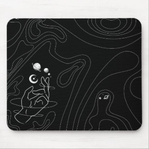 Mousepad Deskmat de arte de linha espacial