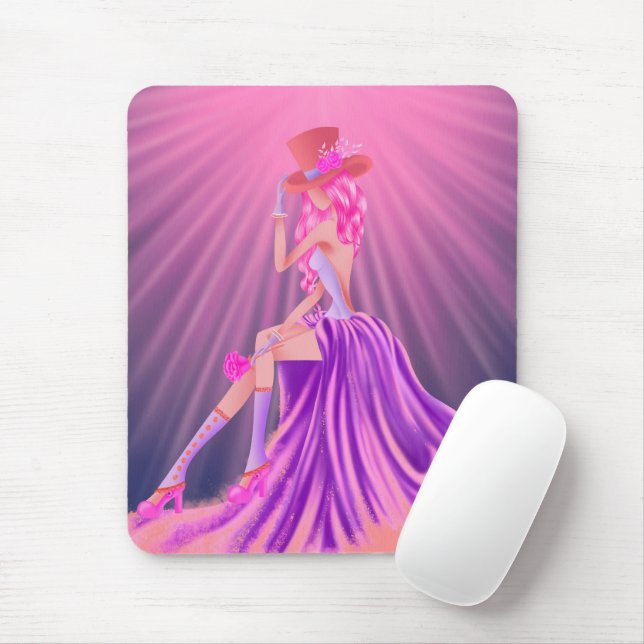 Mousepad Deslumbrante Rainha de Baile de Estilo Steampunk G (Com mouse)