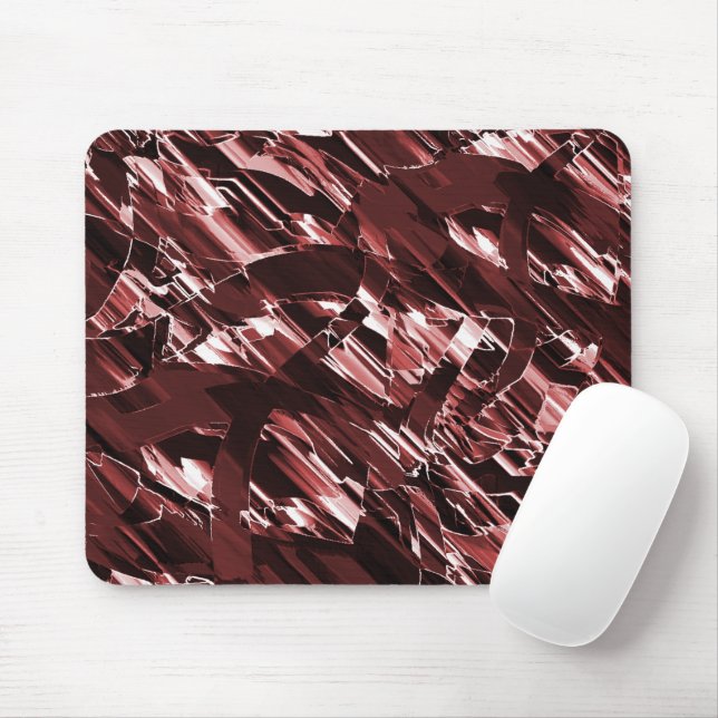 Mousepad Desorganização de lâminas vermelhas rasgadas ou ma (Com mouse)
