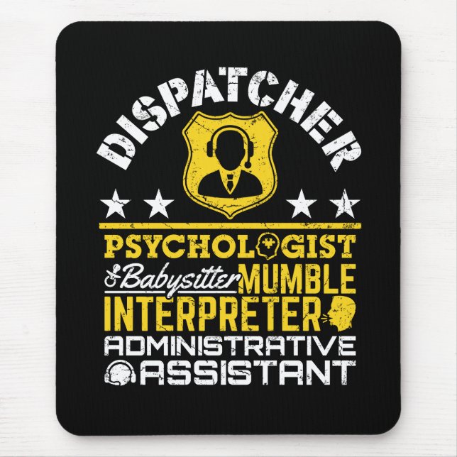 Mousepad Despachante Funções não oficiais Engraçado 911 Des (Frente)