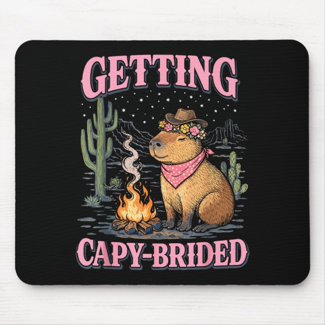 Mousepad Despedida de Solteira Cowgirl se Casando (Frente)