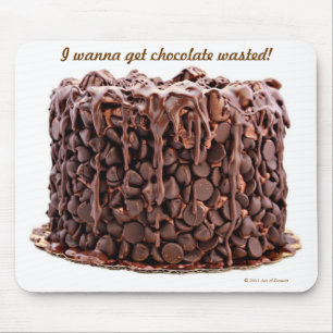 Mousepad desperdiçado chocolate do bolo