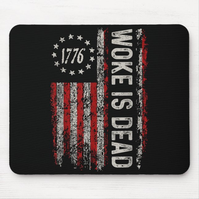 Mousepad Despertou Está Morto Piada Slogan Sarcástico  (Frente)